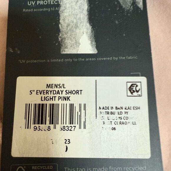 VRST Men's 5 Inch Everyday Woven Nylon Shorts-light pink relaxed fit sz L NWT - Picture 7 of 9